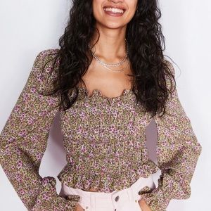 H&M ditsy flowers blouse